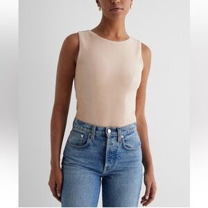 NWT Express Body Contour Sequin Crew Neck Bodysuit